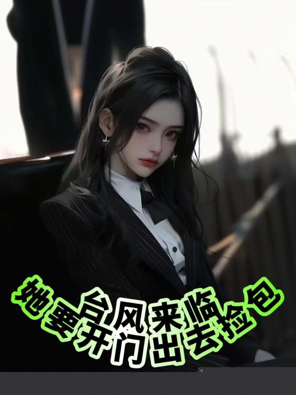 台风来临，她要开门出去捡包